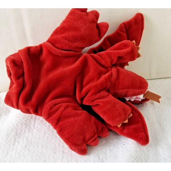 1995 Plush Creations Inc 8” Dinosaur Pterodactyl Plush Hand‎ Puppet Toy brown - Picture 9 of 12